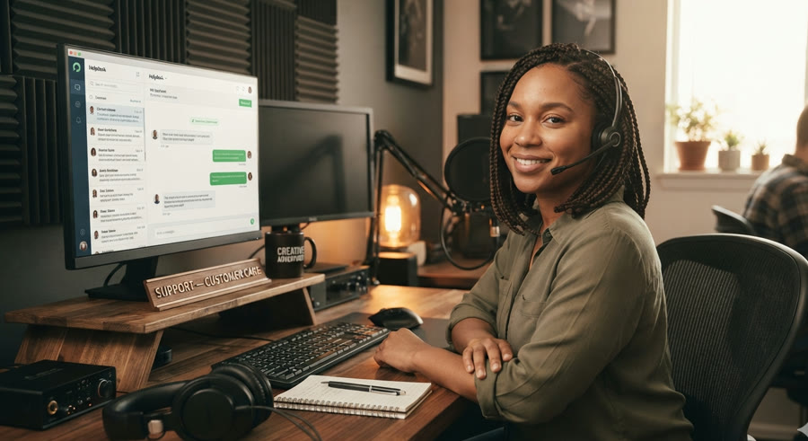 The Support Agent, an AI customer success specialist at MyInfluence AI, at a helpdesk workspace